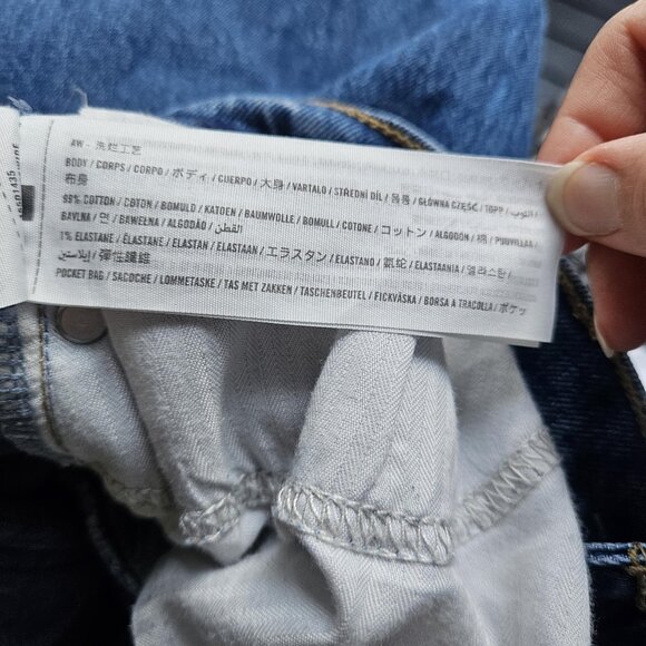 Abercrombie & Fitch Women's Blue Vintage Straight Leg High Rise Sz 29 / 8 Short - Picture 13 of 14